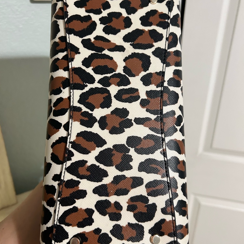 kate spade Leopard Print Tote in Brown, Black & White - Picture 4 of 10